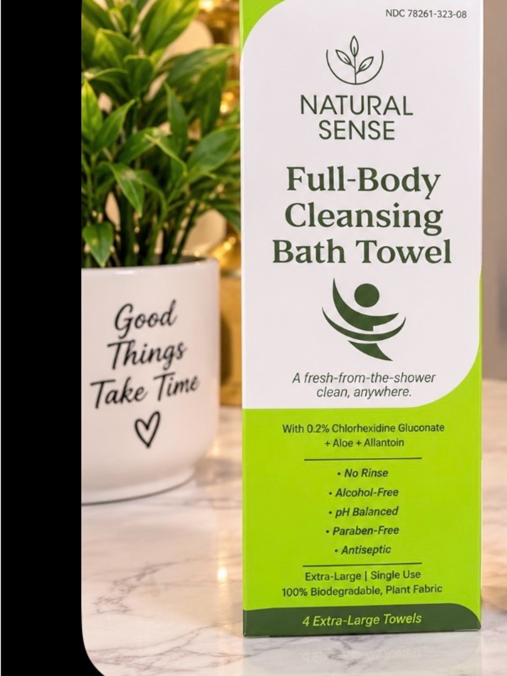 Full-Body Cleansing Bath Towel - Green